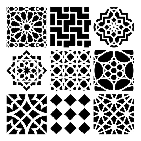the crafter s workshop moroccan tiles stencil michaels